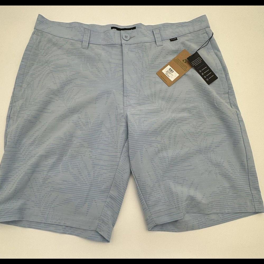 Travis Mathew Golf Shorts Men 36 Blue Street Art Lifestyle Performance MSRP $89